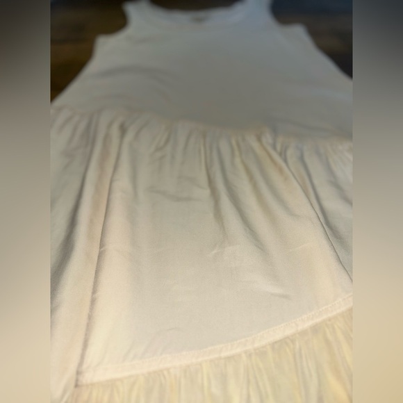 BOHME Natalie Tiered Midi Dress in Cream Bohemian Sleeveless Minimalist - Picture 11 of 13